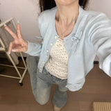 フレンチカジュアルリボンカーディガン