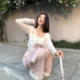 ライトカーディガン&キャットキャミソールSET