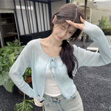 リボンエアスルーカーディガン