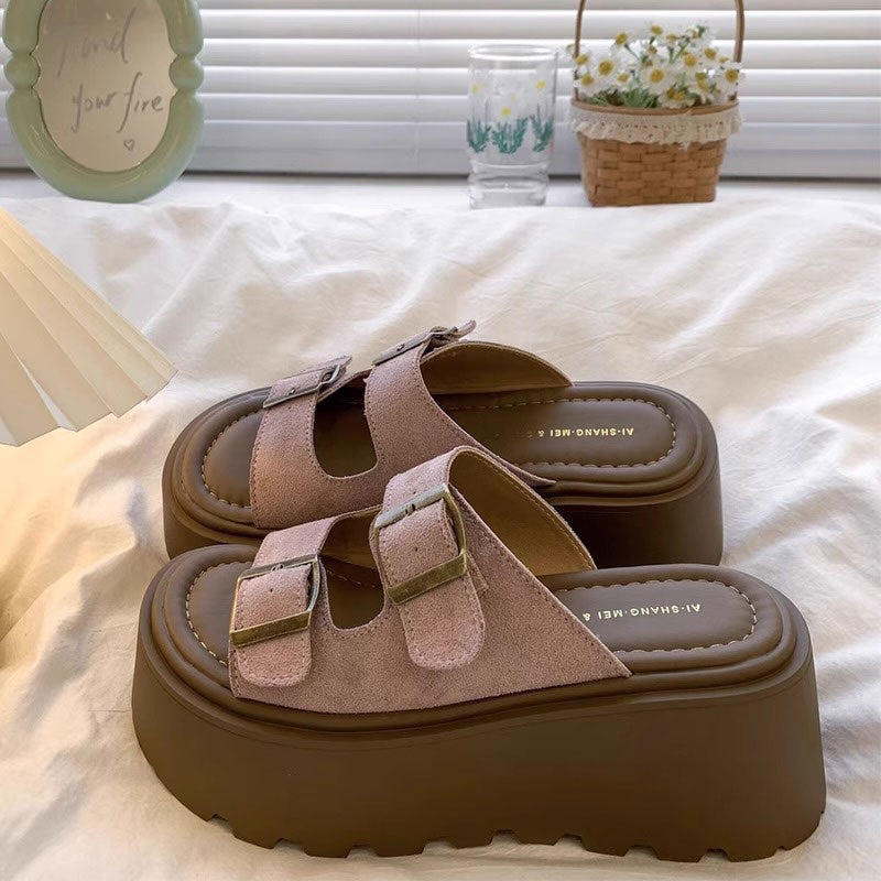 厚底コンフォートサンダル