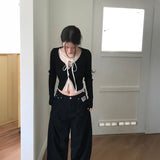 モノトーンレイヤードカーディガン