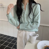 マシュマロボタンネックニット