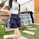 トラックティアードジャージスカート