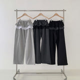 レイヤードフリルスウェットパンツ