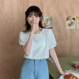 シンプルカラーパフTシャツ