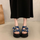 デニムリボンストラップサンダル