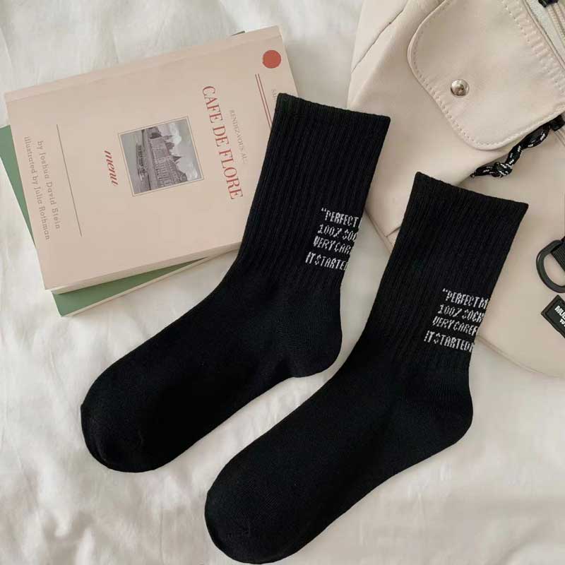 バックロゴリブソックス