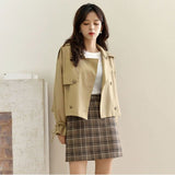 スリーブリボンショートトレンチコート