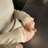 ハイネックレイヤードフリルロンT