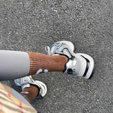 メタリックエッジソールスニーカー