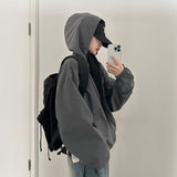 カジュアルワンカラーウィンドブレーカー