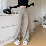 スリムハイウエストブーツカットパンツ