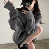 ハーフジップオーバーニット