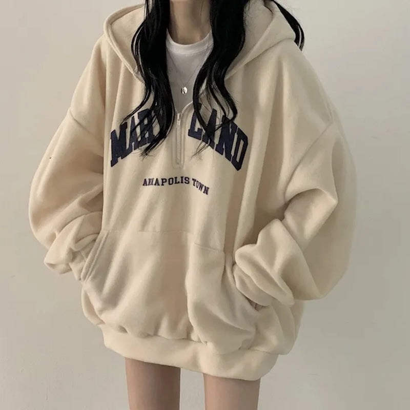 アメリカンハーフジップスウェット