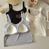 カップ付きロゴタンクトップ