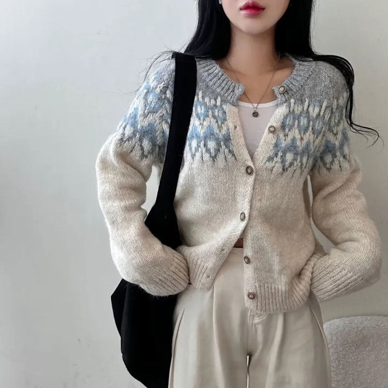 ノルディックモヘアカーディガン