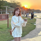 小花パターンリラックススウェット