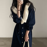 デニムレディシャツワンピース