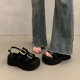 デニムリボンストラップサンダル