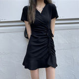 サイドギャザーラップワンピース