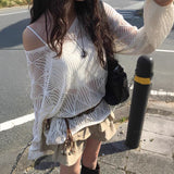 ウェスタンスルーメッシュニット