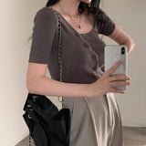 アシンメトリーリブニット