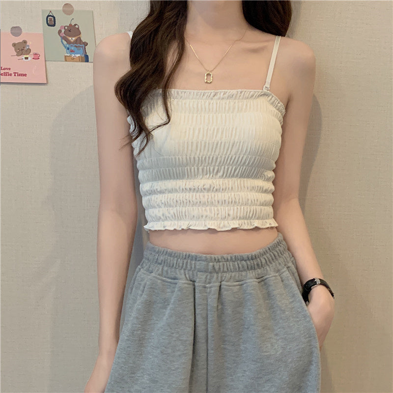 シャーリングギャザーキャミソール