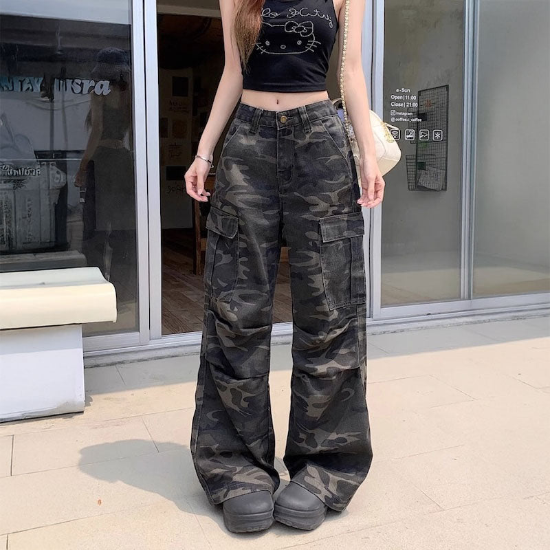 カモフラージュカーゴパンツ