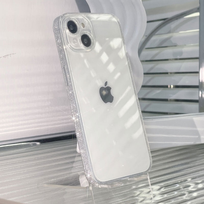 フチラメクリアiPhoneケース