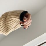 リンガーリブUネックニット