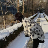 リバーシブルフラワーボアジャケット