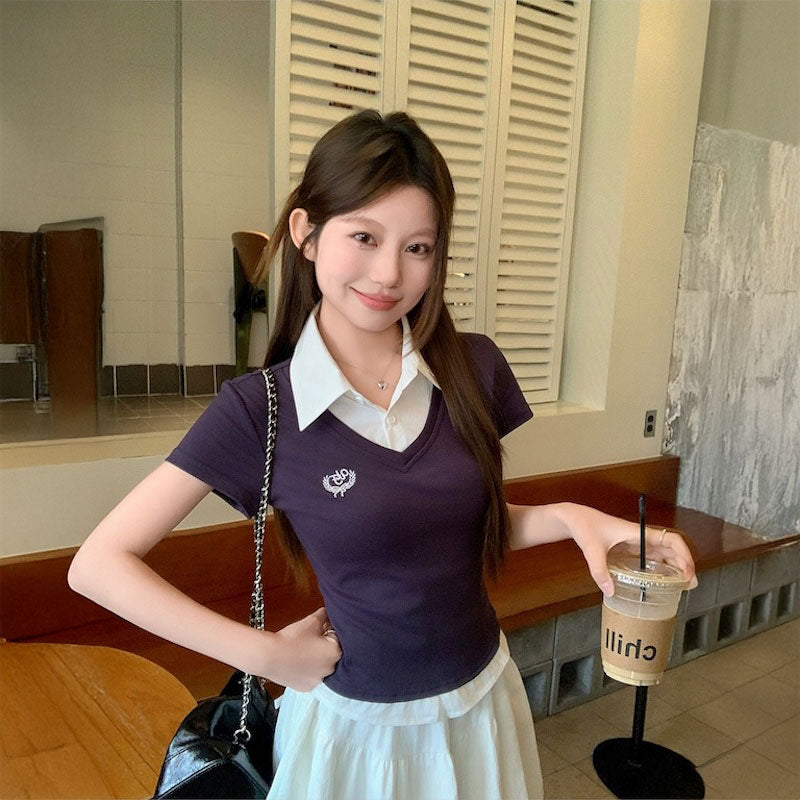 アメリカンレイヤードシャツトップス