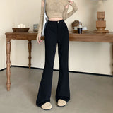 マットシンプルフレアパンツ