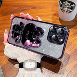 ミラー付きグリッターiPhoneケース