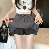 ダブルプリーツリボンスカート