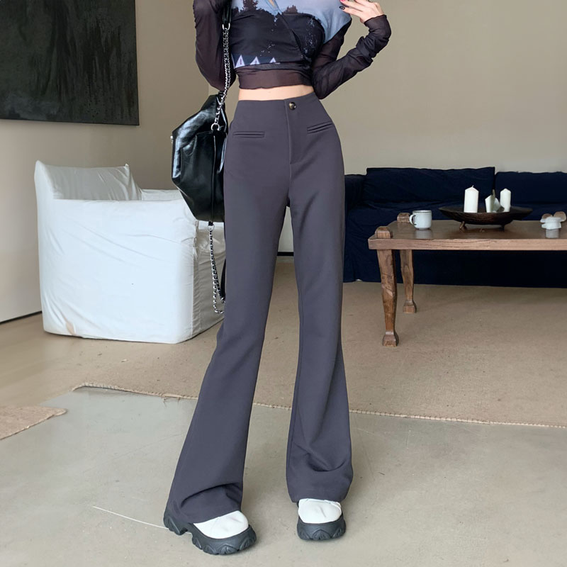 マットシンプルフレアパンツ