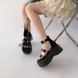 フラワービジューベルトサンダル