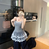 ダブルレースチュニックキャミソール