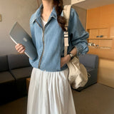 カジュアルデニムブルゾン