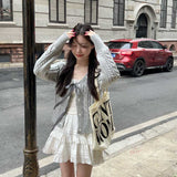 ケーブルリボンボレロカーディガン