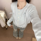 フレンチカジュアルリボンカーディガン