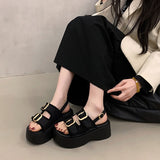 デニムリボンストラップサンダル