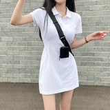 シンプルポロワンピース