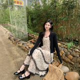 フラワーシフォンティアードワンピース