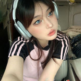 ストリートピンクトラックTシャツ