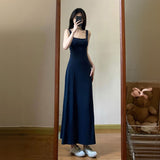 ナイトブルーマキシワンピース