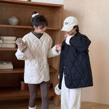 ノーカラーキルティングジャケット