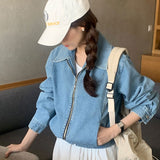 カジュアルデニムブルゾン