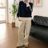 ハイネックリブジップニット