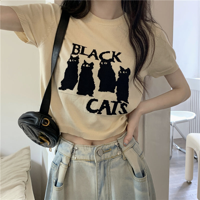 BLACK CATS半袖ニット